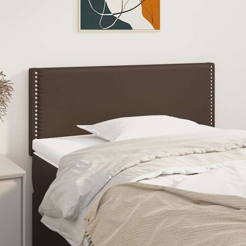  Posteljno vzglavje rjavo 100x5x78/88 cm umetno usnje, (20735508) Slike