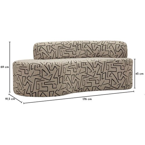 Mauro Ferretti Bež sofa od boucl&amp;eacute; tkanine 176 cm Nairobi &amp;ndash; Slike