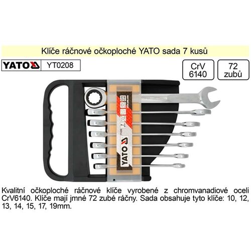 Yato Ključi z ragljo set 7 kosov 10-19mm, (20687480) Cene