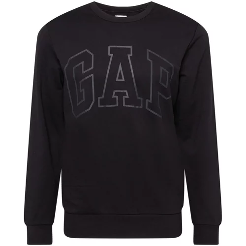 GAP Sweater majica antracit siva / crna