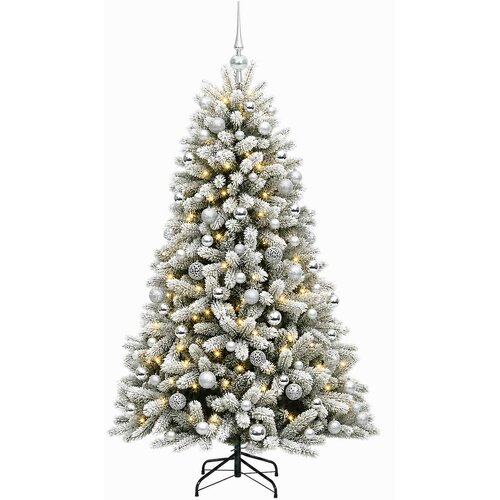  Umjetno božićno drvce s kuglicama 180 cm 300 LED lampica Slike