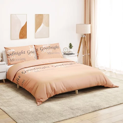  Set posteljine za poplun ružičasti 135 x 200 cm pamučni