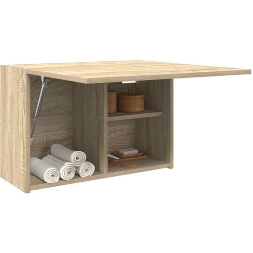 vidaXL Kopalniška stenska omarica sonoma hrast 60x25x40 cm inž. les Cene