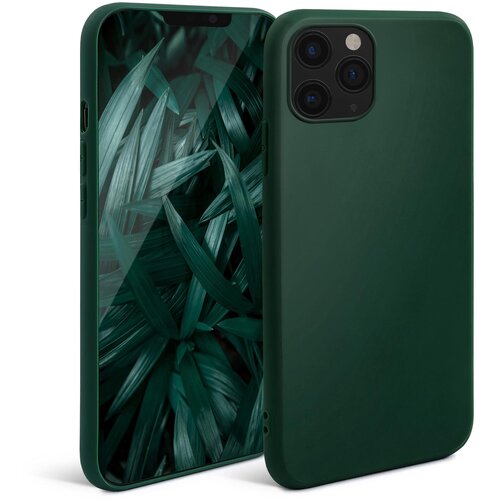 MOOZY Minimalist Silikonski ovitek Series za iPhone 11 Pro Max, polnočno zelen - mat zaključek, tanek, mehak TPU ovitek, (21029582) Cene