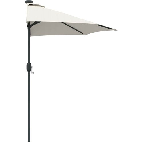 Vrtni suncobran Pijesak 294 x 150 x 223 cm Poliester i čelik Slike