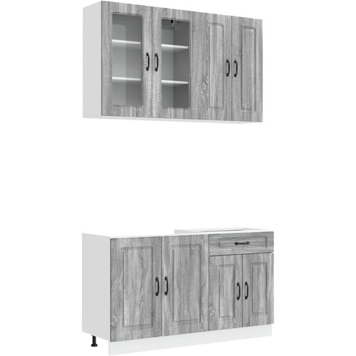  Kuhinjska jedinica KALMAR 4 pcs Siva Sonoma Konstruirano drvo Slike