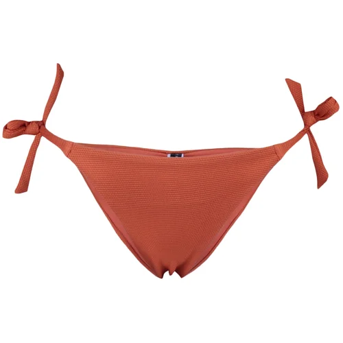 Trendyol Cinnamon Tie Detailed Textured Bikini Bottoms