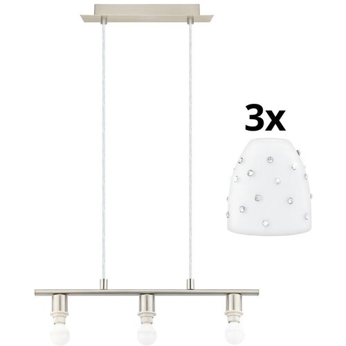 Eglo led luster na sajli my choice 3xE14/4W/230V hrom/bela Cene