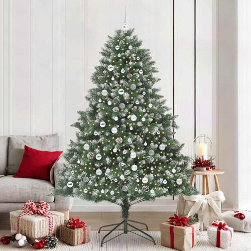vidaXL Umestno božično drevo med 300 LED Zelena 140 x 140 x 210 cm Cene