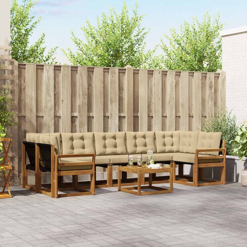  Set vanjskih sofa 8 kom. Prirodna i bež Cene