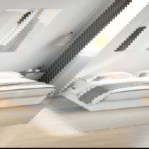 Furnova Posteljni okvir bel 200x200 cm inženirski les, (21937237) Slike