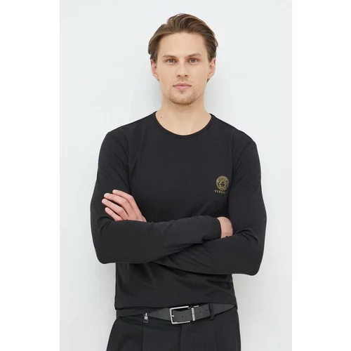 Versace Majica z dolgimi rokavi moški, črna barva