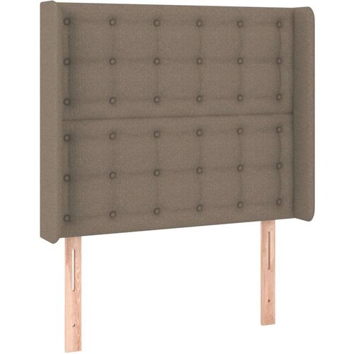  Krevet box spring s madracem LED smeđesivi 100x200 cm tkanina Slike