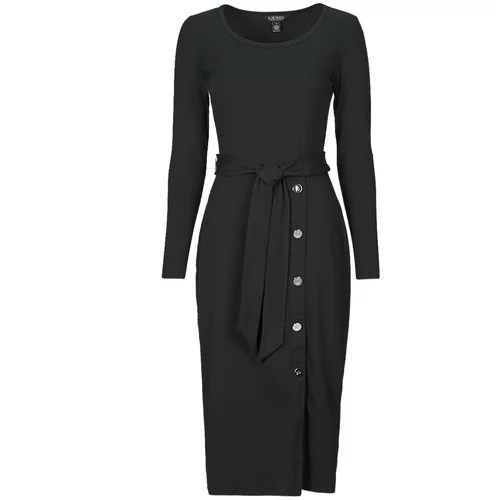 Polo Ralph Lauren Dolge obleke PARISSA-LONG SLEEVE-DAY DRESS Črna