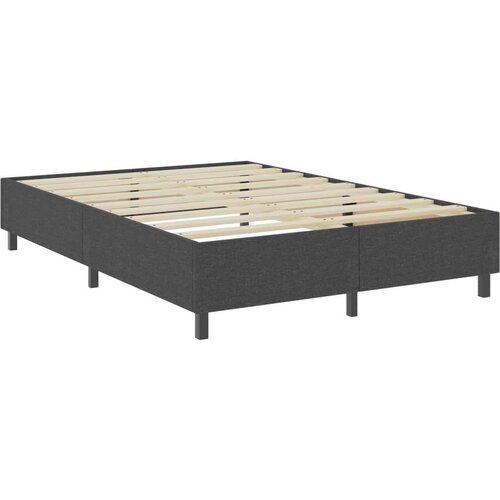 VidaXL Krevet od tkanine s oprugama tamnosivi 160 x 200 cm Slike