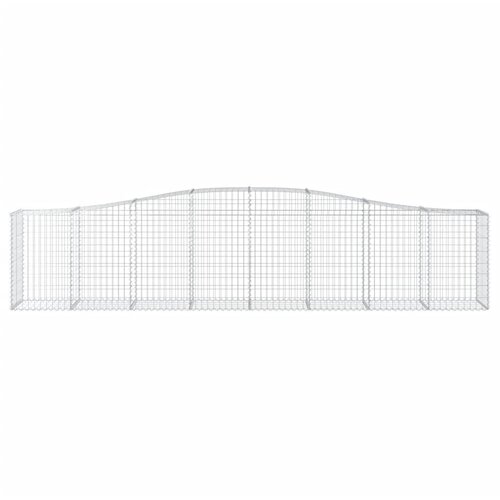  Lučne gabionske ko&amp;scaron;are 9 kom 400x50x80/100 cm pocinčano željezo Slike