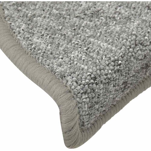  Prostirke za stepenice 30 kom 56x17x3 cm svijetlo sive poluokrugle Slike