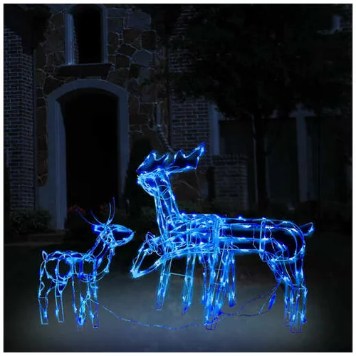  Božični svetlobni okras 3-delni jeleni 229 LED lučk