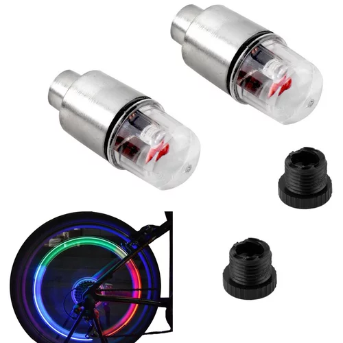  2x LED RGB pokrovček za ventilčke koles AKCIJA