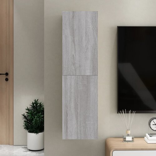 The Living Store Stenska TV omarica siva sonoma 30,5x30x110 cm - Stenska TV Omarica, (21375448) Slike