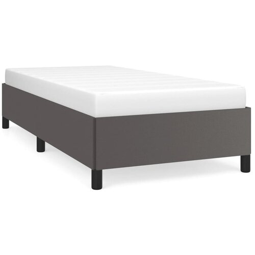 vidaXL Posteljni okvir siv 80x200 cm umetno usnje, (20726060) Cene