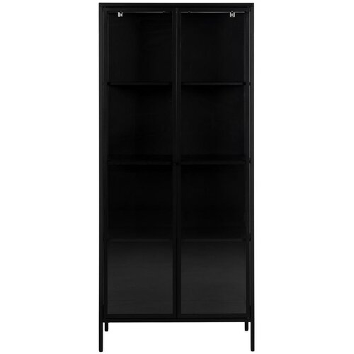 Actona crna metalna vitrina Newcastle, visina 180 cm Cene