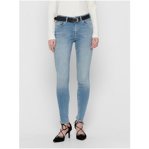 Only Light Blue Shortened Skinny Fit Jeans Blush - Women Slike