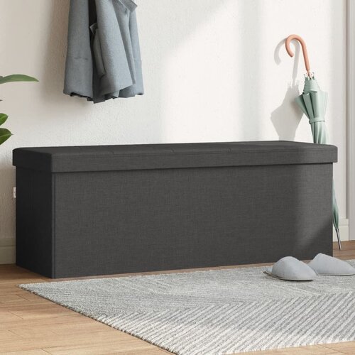  Klupa za pohranu sklopiva od umjetnog platna tamnosiva - Tamno siva 110 x 38 x 38 cm Slike