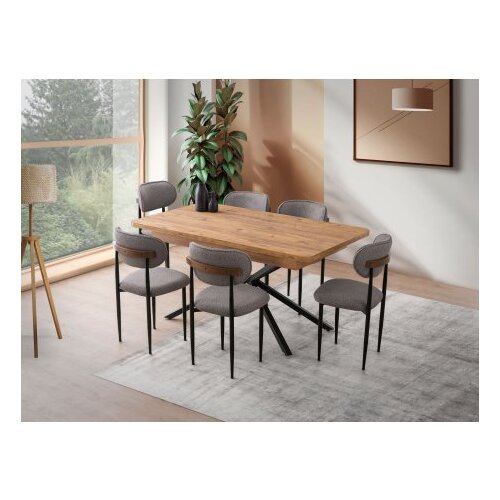 Hanah home Falcon - 2961 Brown Extendable Dining Table Slike