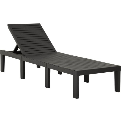 VidaXL Ležaljka za sunčanje plastična antracit Slike