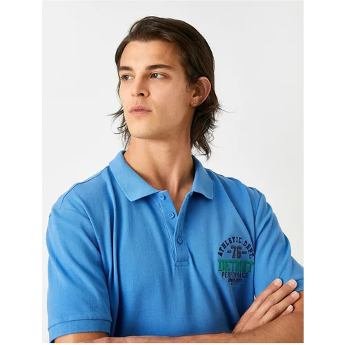 Koton Polo T-shirt - Blue - Fitted
