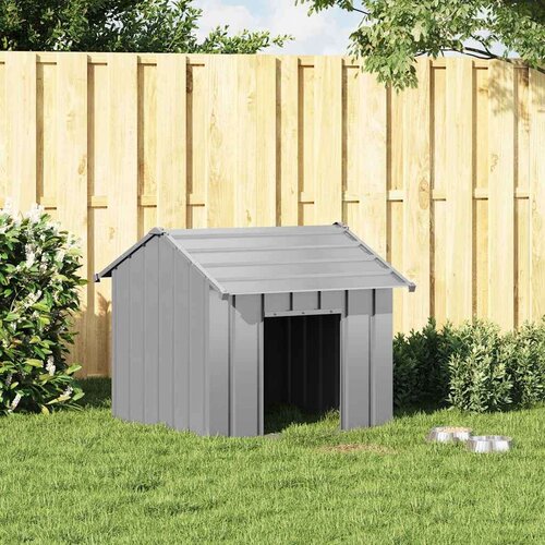 vidaXL Kućica za pse s krovom 85x107x81 cm pocinčani čelik Cijene