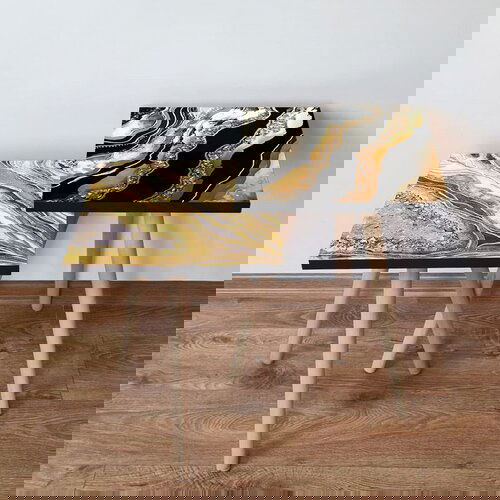 Hanah home 2Shp485 - multicolor goldwhite nesting table (2 pieces) Cene