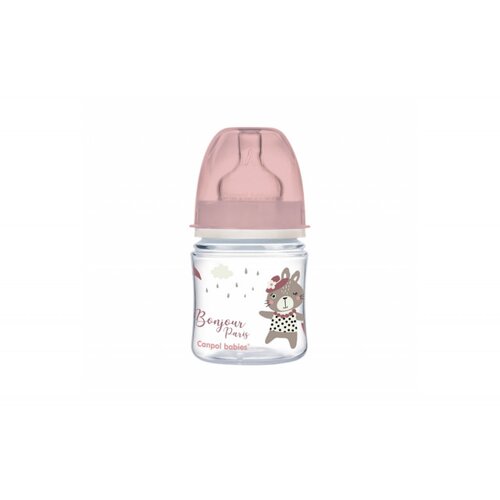 Canpol baby FLASICA 120ML SIROKI VRAT PP - BONJOUR PARIS 35231 PINK (35231_pin) Cene