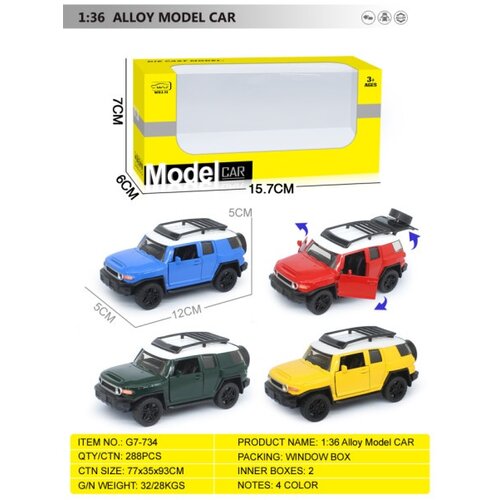  Metalni autić na oprugu 1:36,vi&amp;scaron;e boja g7-734 ( 71687 ) Slike