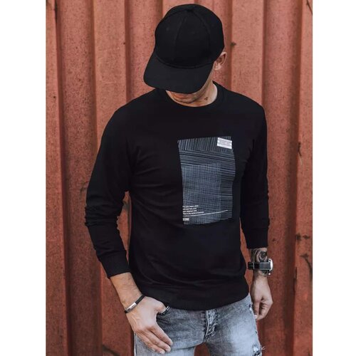 DStreet Black men's sweatshirt with print BX5353 Cene