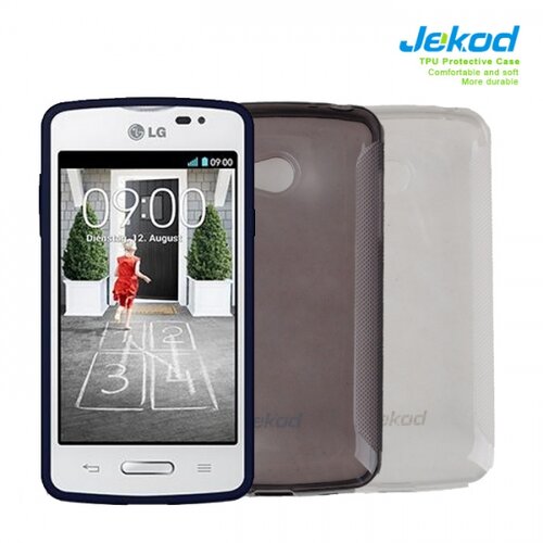 Jekod silikonski ovitek LG Optimus L50 D213N prozorno črn TPU/TB + Zaščitna folija Cene