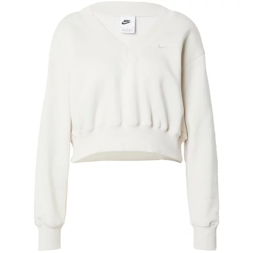 Nike Sportswear Sweater majica 'Phoenix Fleece' prljavo bijela