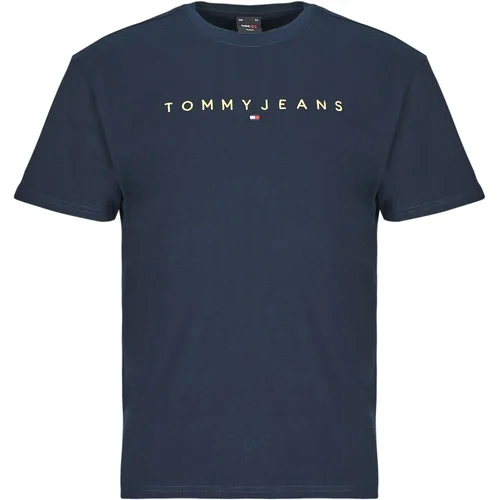 Tommy Jeans Majice s kratkimi rokavi TJM REG GOLD LINEAR LOGO TEE EXT