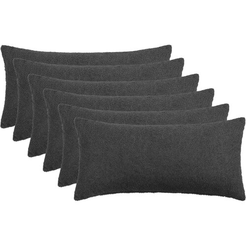  Presvlaka za jastuk 6 pcs HEERLEN Tamnosiva 40 x 70 cm Bouclé Cene