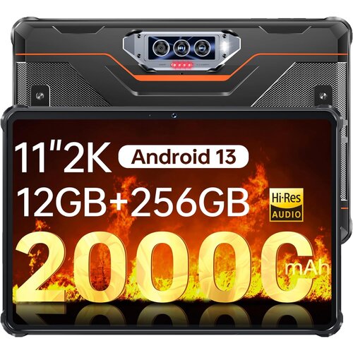 Oukitel RT8 12GB/256GB/TF 1TB, 4G-LTE oranžna Trpežna tablica računalnik, 20000mAh 11" Android 13, (21316765) Cene