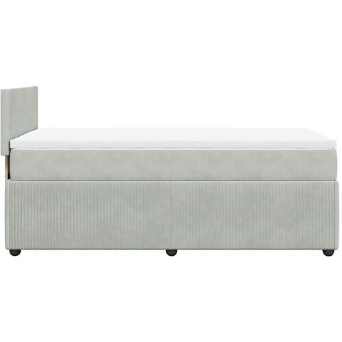 Box spring krevet s madracem svjetlosivi 80 x 200 cm bar&amp;scaron;unasti Slike
