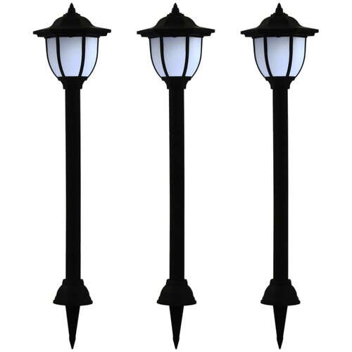 VidaXL Vrtne solarne svjetiljke 3 kom LED crne Slike