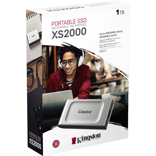 Kingston Ext SSD 1TB USB-CXS2000, R/W:2000/2000MBs Slike
