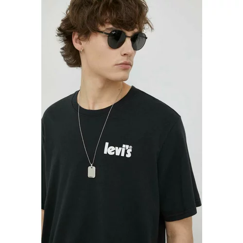 Levi's Pamučna majica , boja: crna, s tiskom