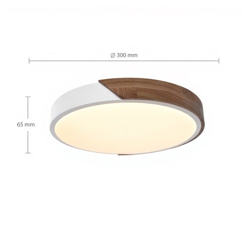  Brilagi - LED plafonsko svetlo PILANA LED/24W/230V hrast/bela prečnika 30 cm Slike
