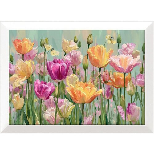 Styler Tiskana slika s okvirom 75x56 cm Spring Tulip &amp;ndash; Slike