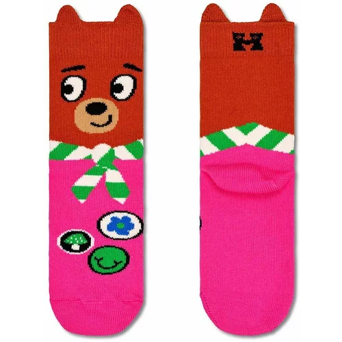 Happy Socks Otroške nogavice Bear Scout Sock vijolična barva