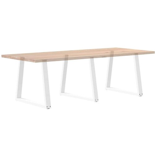  Noge za blagovaonski stol V-oblik 3 kom bijele 80x(72-73 3) cm Slike