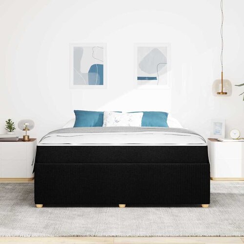  Krevetna konstrukcija Crna 180 x 200 cm tkanina Slike